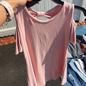 Pink off the shoulder dress